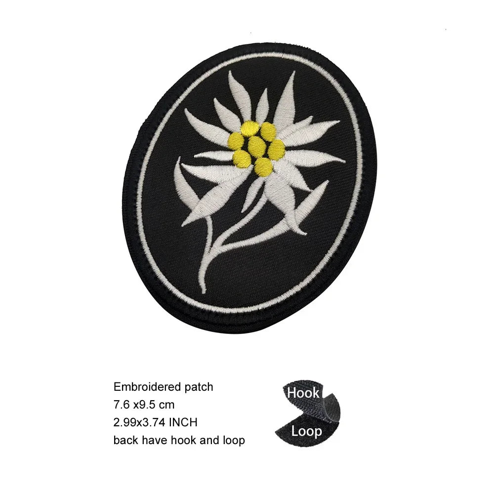 Luminous Reflective German Eagle Patch with Hook-and-Loop Backing