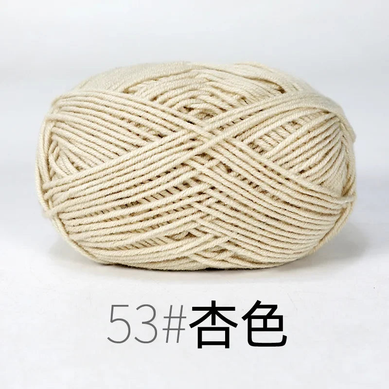 4-Ply Soft Cotton Blend Yarn for Knitting and Crochet
