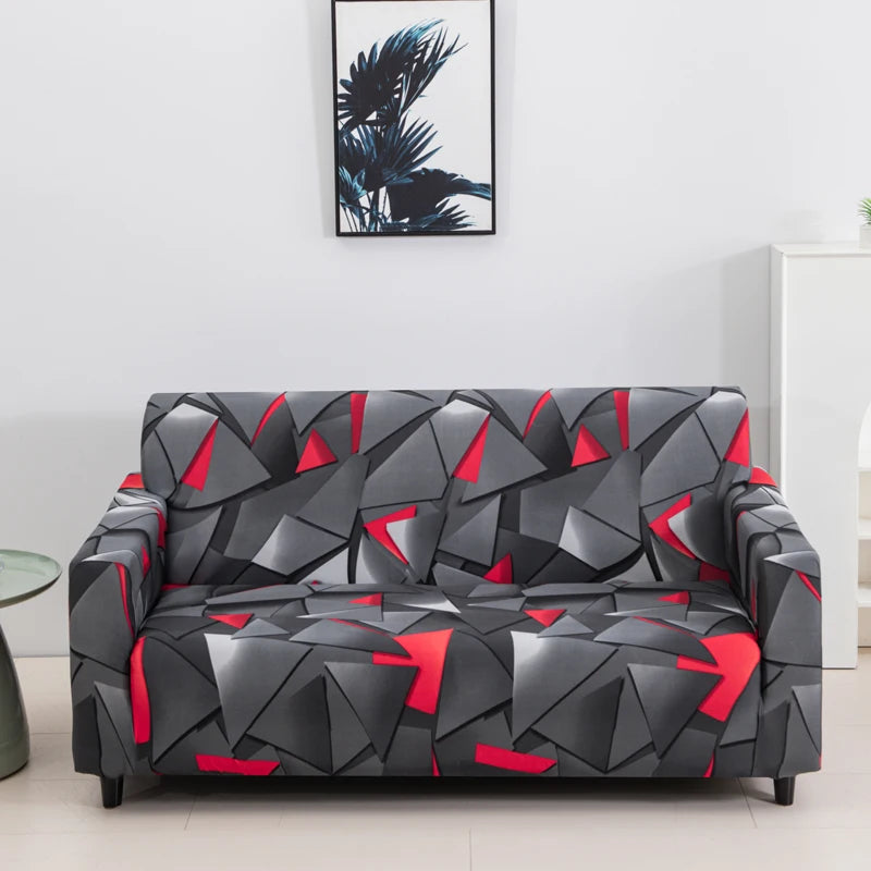 Slip-Resistant Stretch Sofa Cover with Floral Design