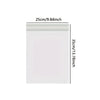 A white self-adhesive waterproof mailing bag with dimensions of 25cm by 35cm.