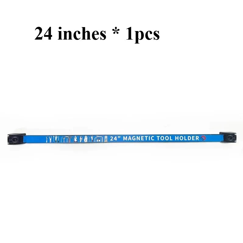 A blue magnetic tool holder strip measuring 24 inches, sold as one piece.