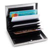 Skull Print Stainless Steel Credit Card Holder Wallet