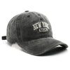 Vintage Washed New York Embroidery Snapback Hat
