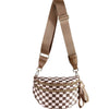 Women's Checkered Multi-Function Crossbody Waist Bag