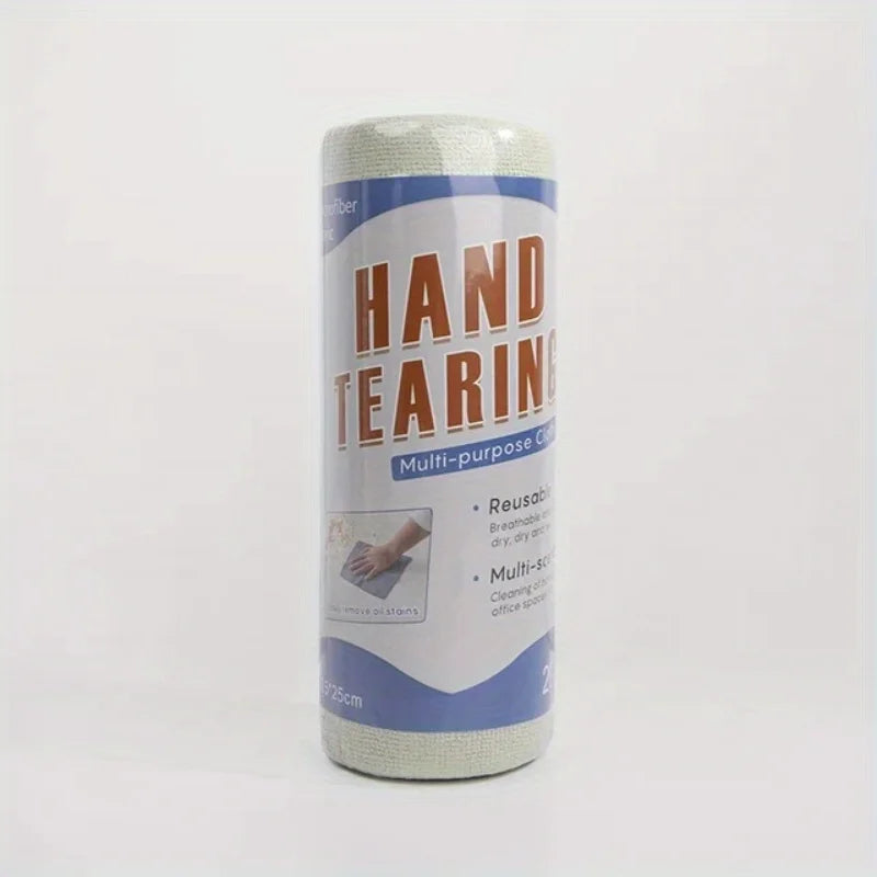 Reusable Microfiber Cleaning Cloth Roll (20 Sheets) – Multi-Surface Kitchen & Household Towels