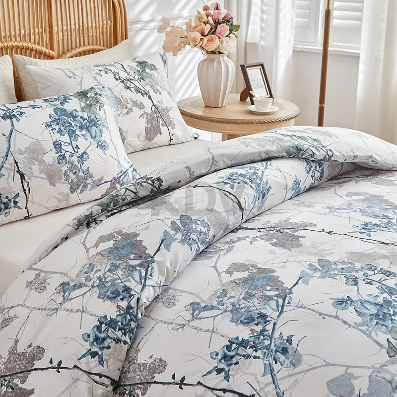 Vintage Floral Duvet Cover Set with Pillowcases