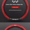 Carbon Fiber Leather Steering Wheel Cover for Infiniti Models