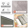 A gray collapsible laundry hamper featuring a rigid iron wire frame and waterproof fabric for easy storage.