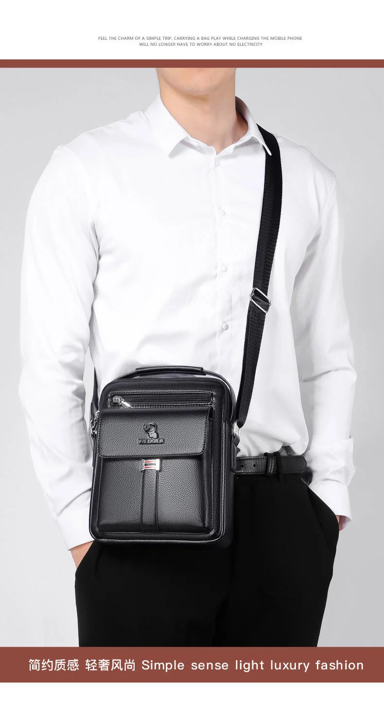 Vintage Waterproof Crossbody Messenger Bag for Men