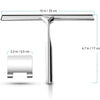 Shower Squeegee with Hanging Silicone Holder for Glass Doors & Mirrors
