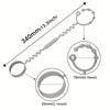A silicone pacifier chain with a 340mm length, featuring a ring and a chain for baby bottles and teethers.