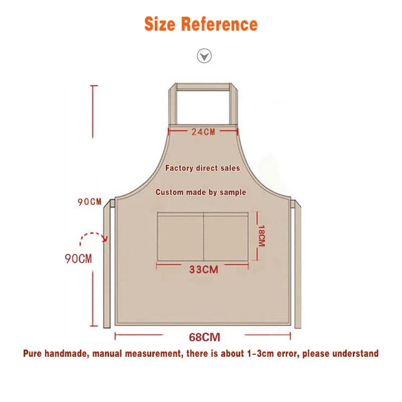 Striped Kitchen & Work Apron with Adjustable Neck Strap