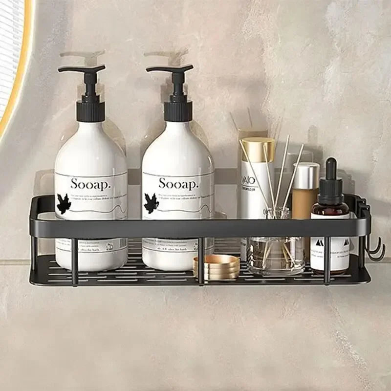 No-Drill Corner Bathroom Shelf