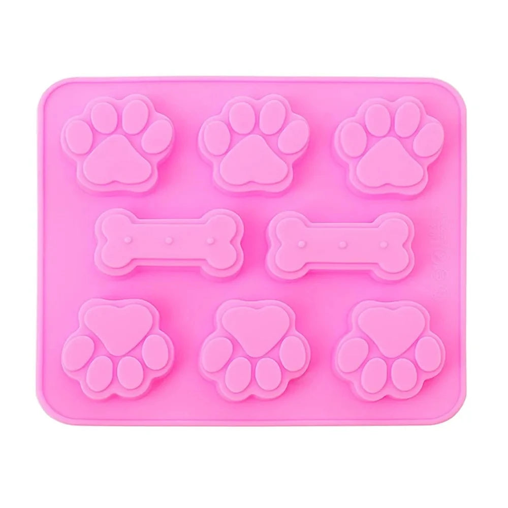 Pet Paw Print Silicone Mold Set for Baking and Treats