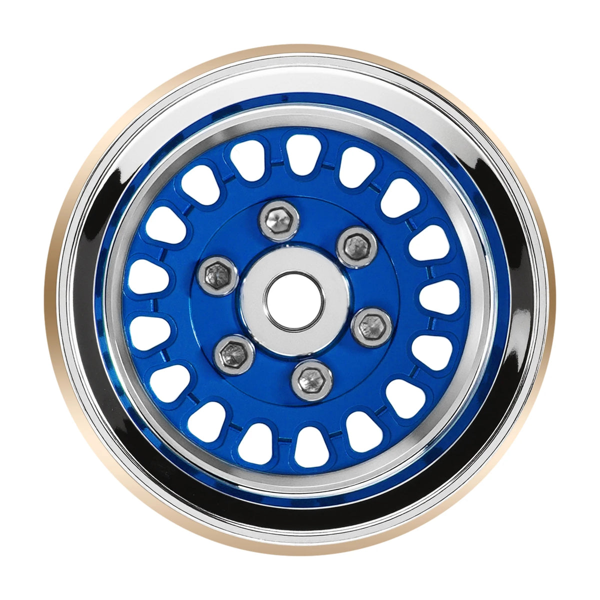 INJORA 1.0" Modular Beadlock Wheels for 1/18 1/24 RC Crawlers - Brass & Aluminum