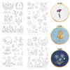 Pre-Printed Water-Soluble Embroidery Stabilizer Sheets with Floral & Letter Patterns