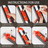 Instructions for use showing how to tighten and use a contour gauge scribe tool