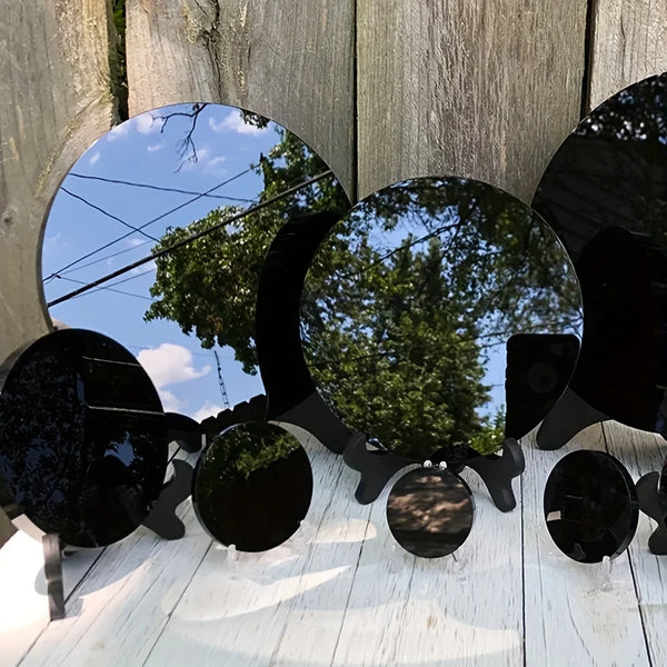Natural Obsidian Divination Mirror