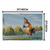 Chicken Joe Surfing Tapestry Wall Hanging