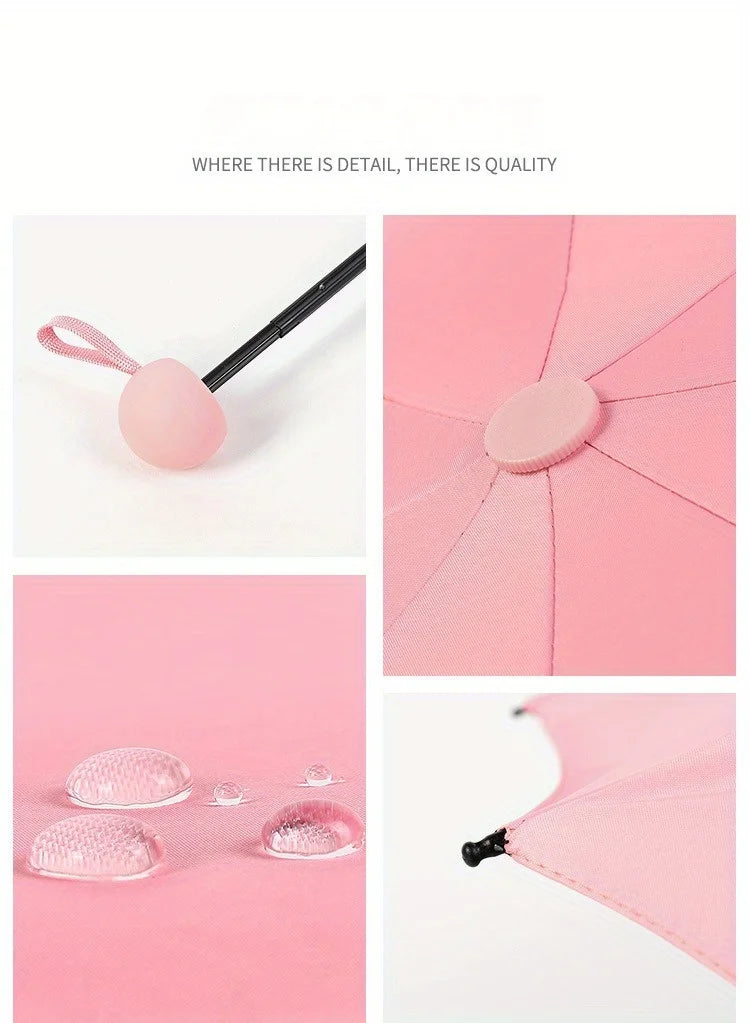 Mini Capsule Folding Umbrella with UPF 50+ UV Protection