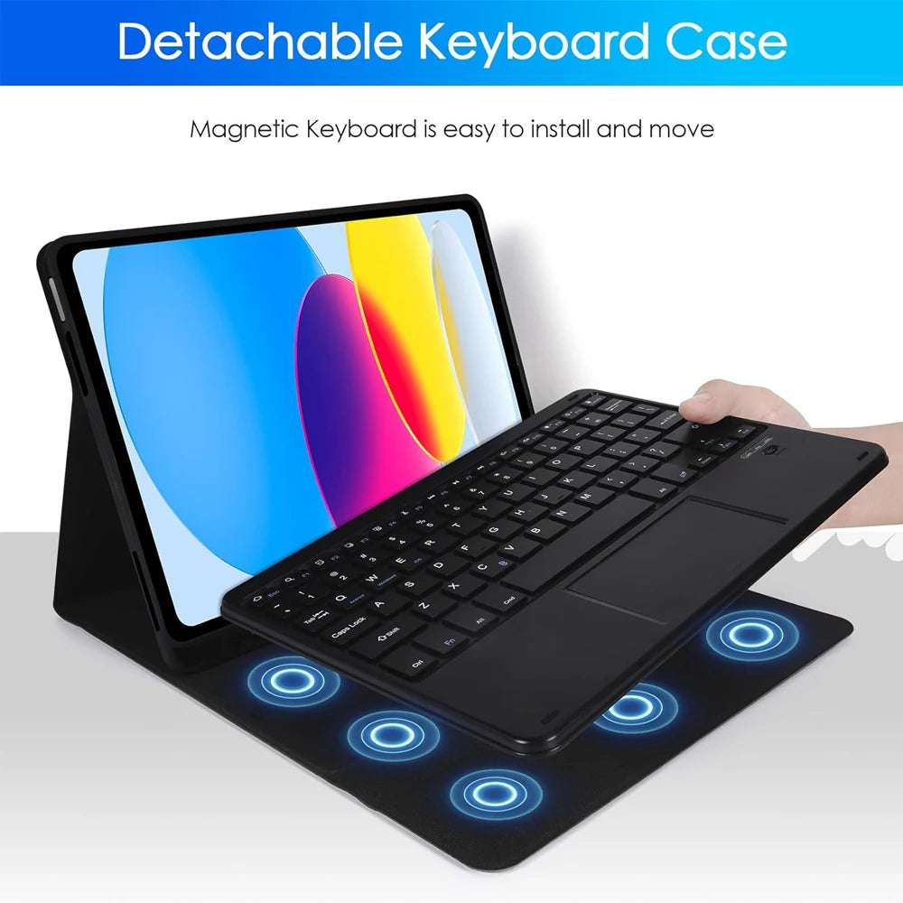 Detachable Keyboard Case for iPad 10th Gen and iPad 11th Gen (A16)