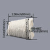 A white cotton polishing buffing wheel with a 1/4 inch shank shown against a gray background.
