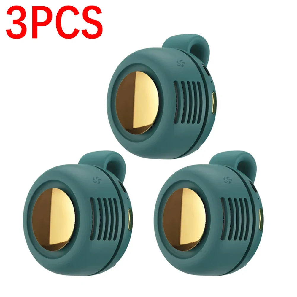 Portable Clip-On Mini Bladeless Fan with 3 Speeds