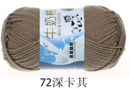 Milk Cotton Crochet Yarn – Soft, Durable Knitting Thread in 91 Colors
