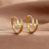 Minimalist Crystal Hoop Earrings