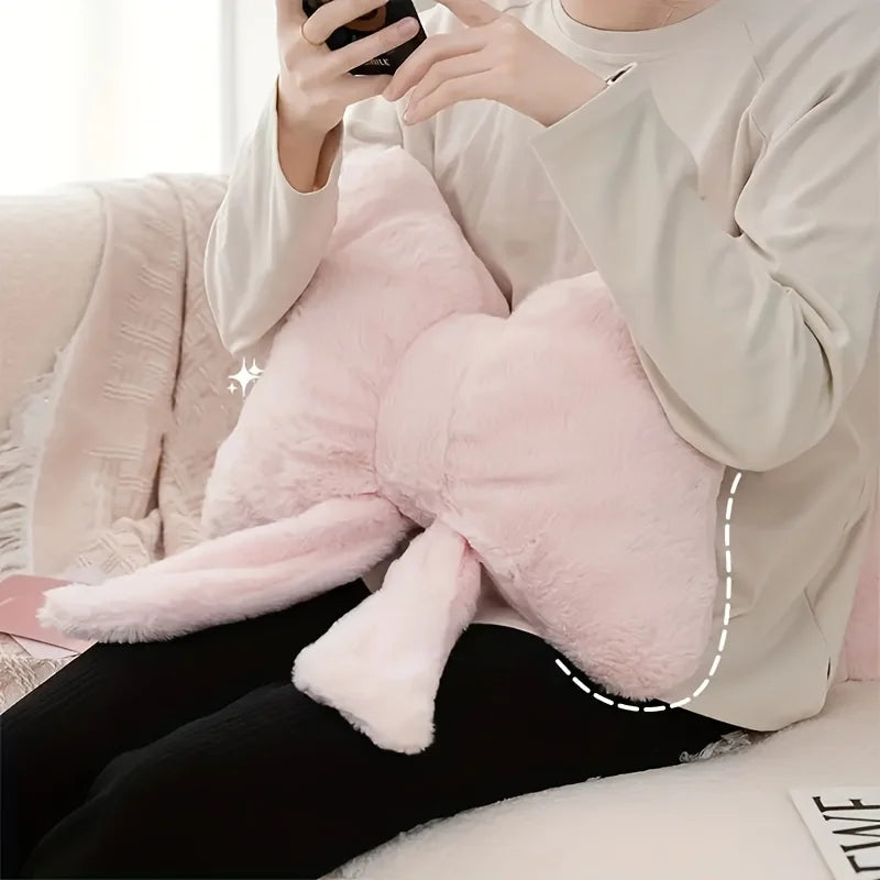 Cute Bow-Shaped Plush Pillow for Cozy Home Decor