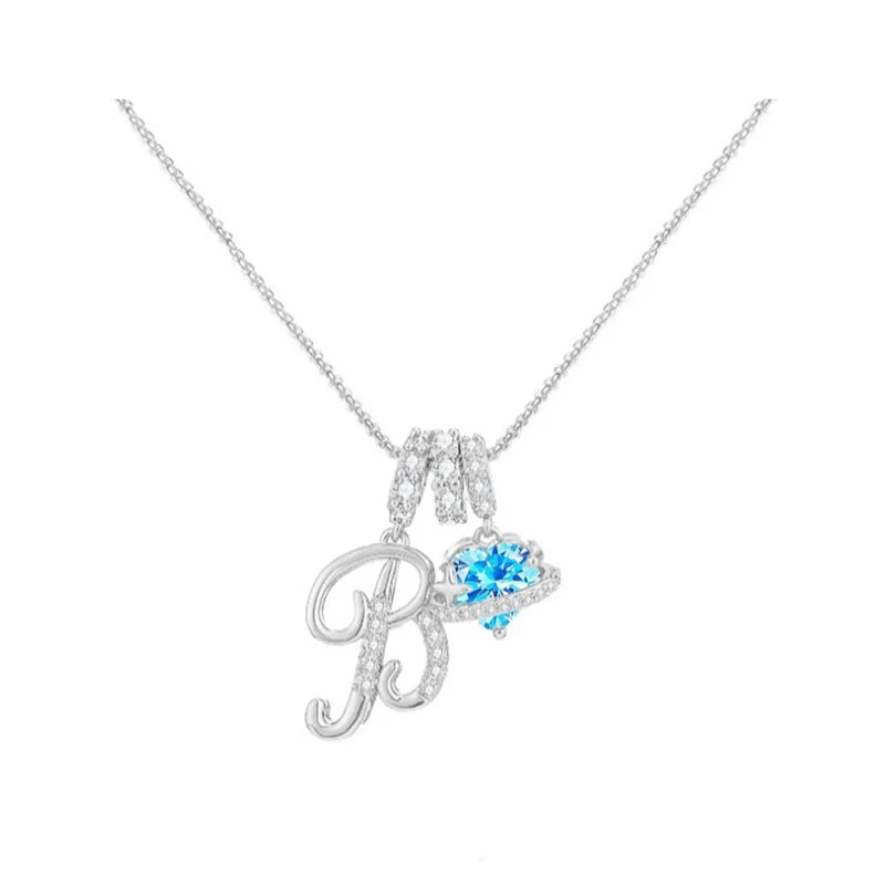Heart-Shaped Initial Pendant Necklace