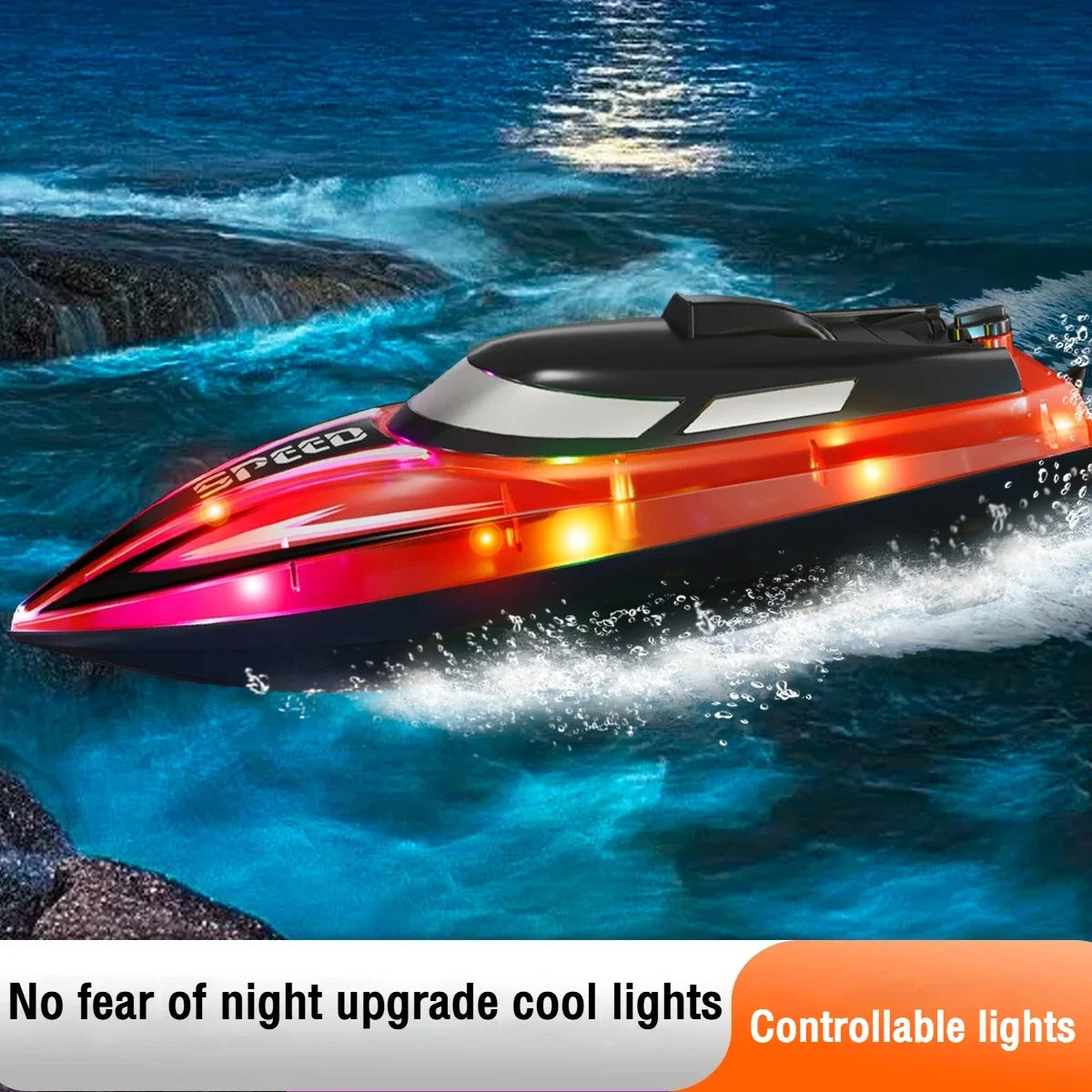 High-Speed Remote Control Speedboat with Double Propellers