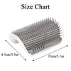Corner-Mounted Cat Scratcher & Grooming Brush