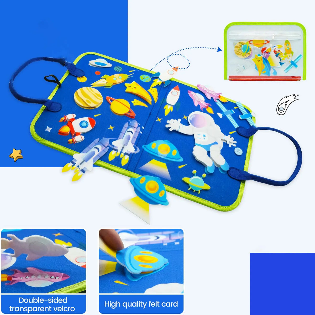 Montessori Busy Board – Dinosaur-Themed Sensory Learning Toy for Toddlers