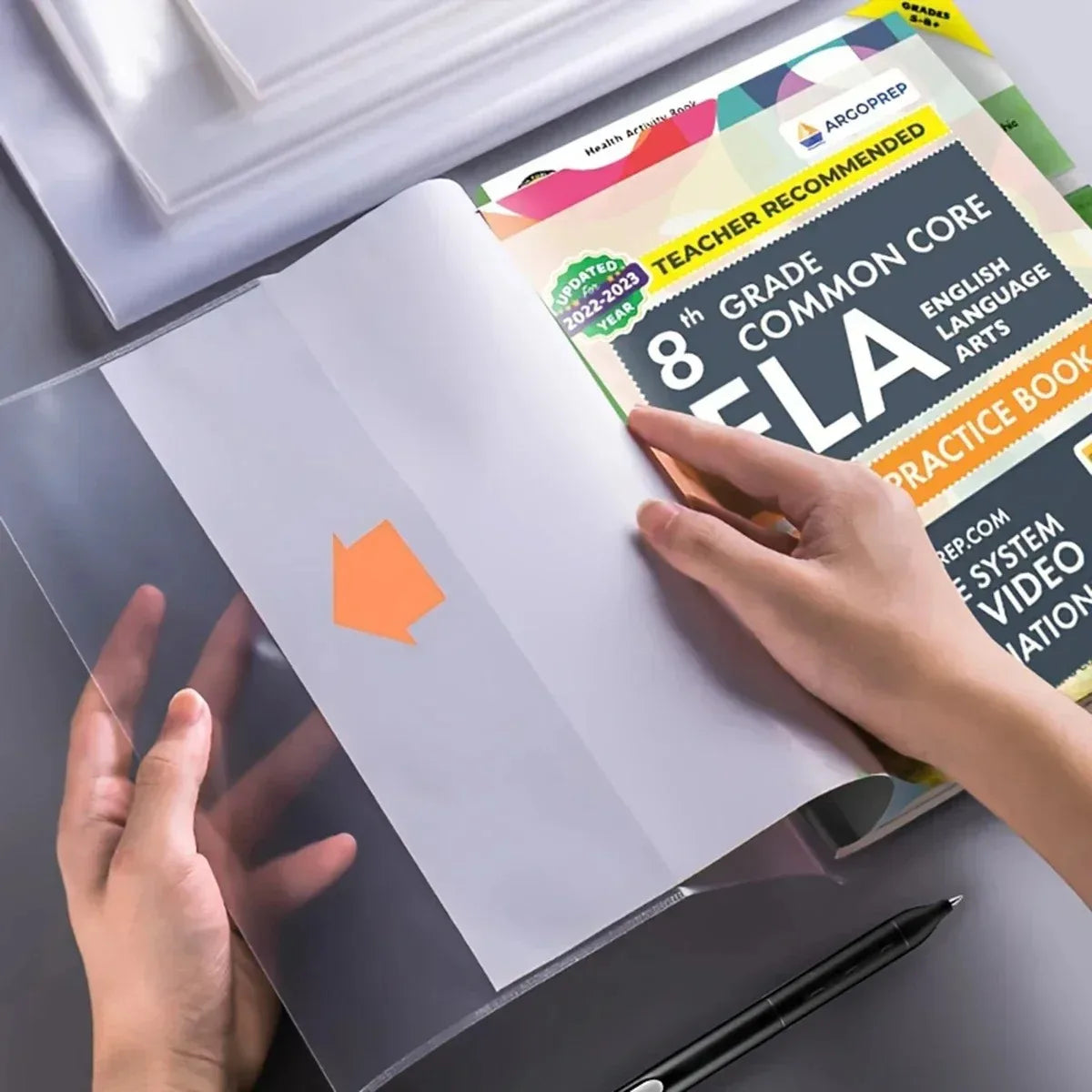 Transparent Reusable Book Covers for Textbooks & Notebooks