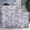 Cat Face Mesh Laundry Bag with Zipper for Delicates