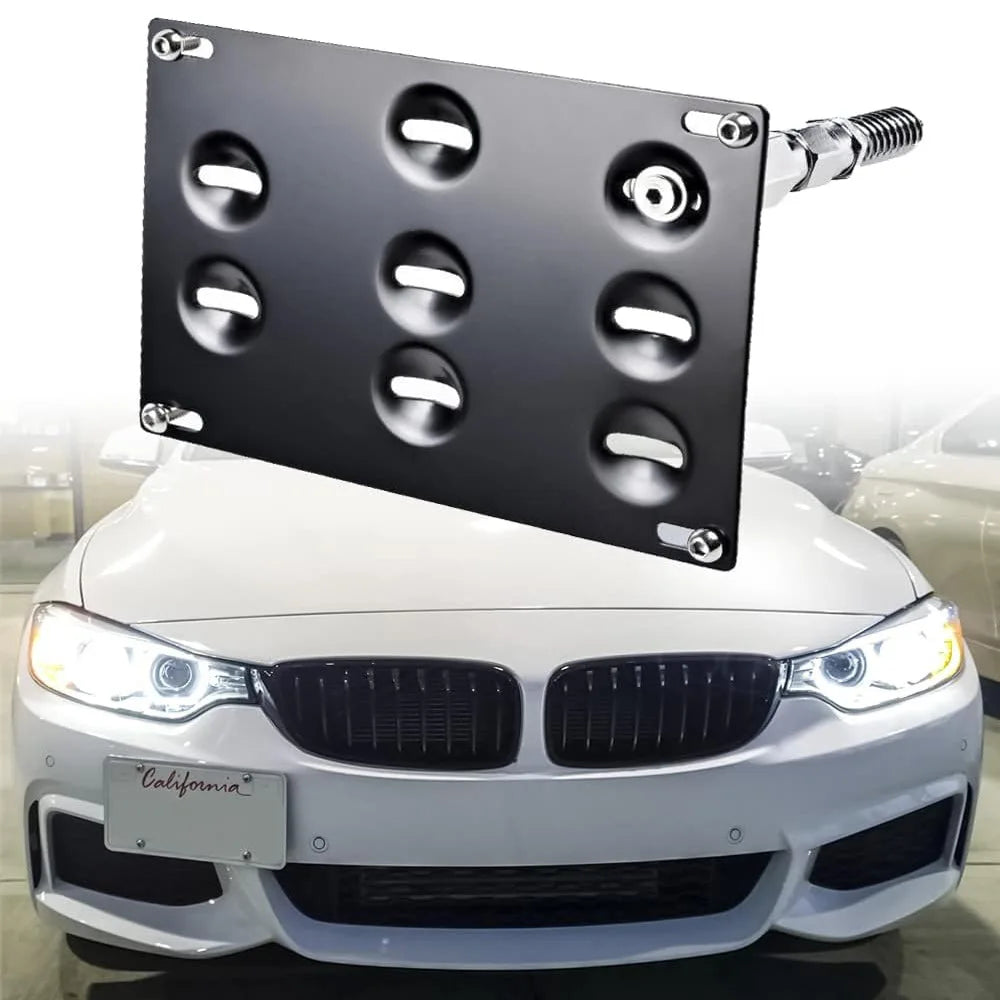 No-Drill Front Tow Hook License Plate Mount for BMW & Mini