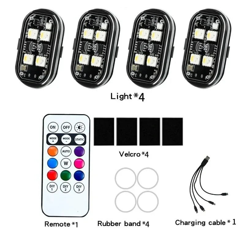 Wireless Remote Control LED Strobe Light for Vehicles and Drones
