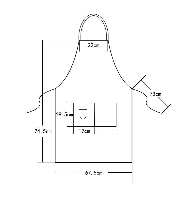Stain-Resistant Kitchen Apron with Front Pocket