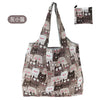 Foldable Reusable Shopping Tote with Animal Print Design