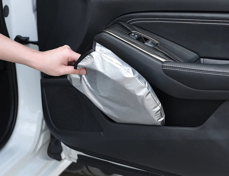Titanium Silver Car Windshield Sunshade with Heat & Glare Protection