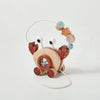 Montessori Wooden Crab Pull Toy with Bead Maze and Life Skills Activities