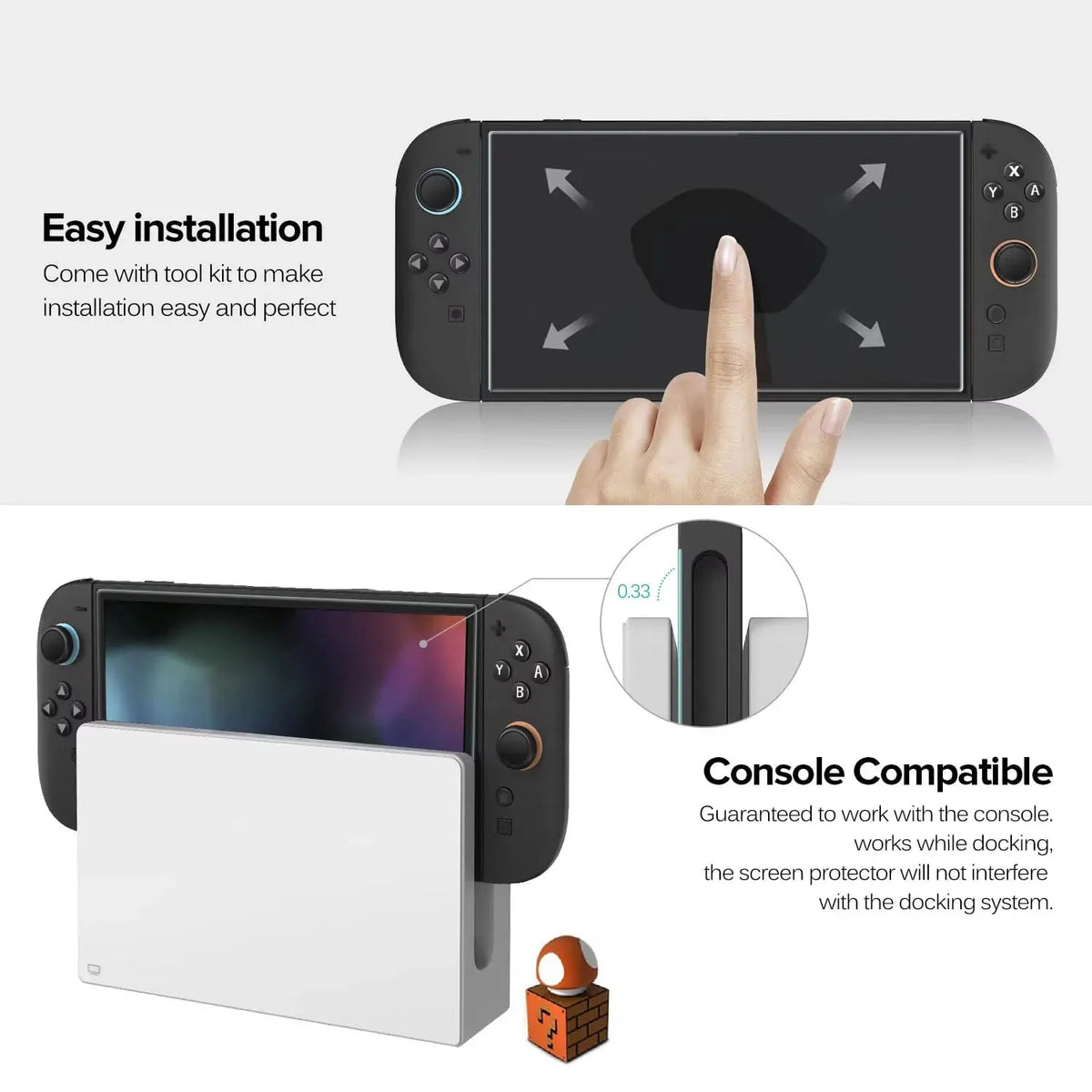 Tempered Glass Screen Protector for Nintendo Switch 2