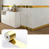 Roll of gold self-adhesive PVC trim for baseboards and door frames