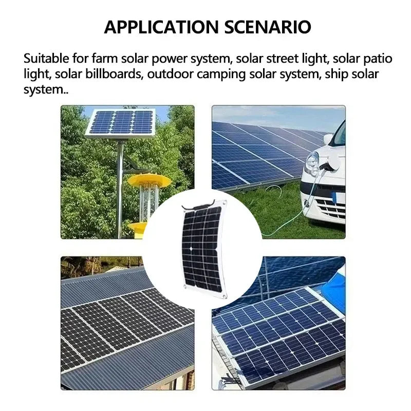 500W Flexible Solar Panel Kit with Charge Controller