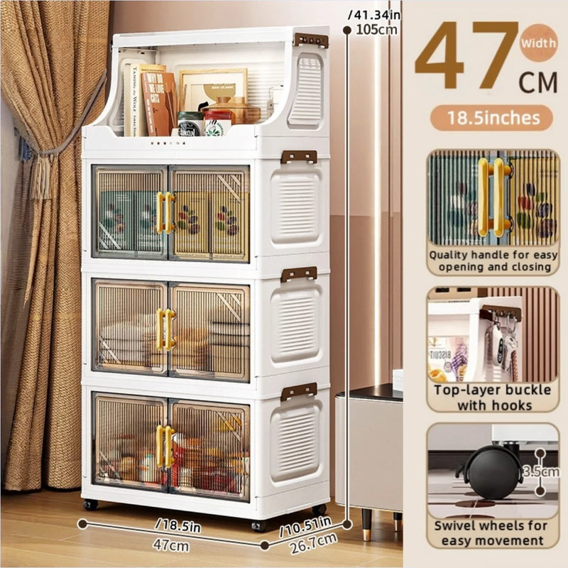 Foldable Double-Door Storage Cabinet