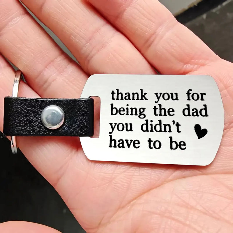 Elegant Stepdad Keychain
