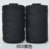 Two spools of black 3-ply polyester knitting yarn for crochet and hand crafts