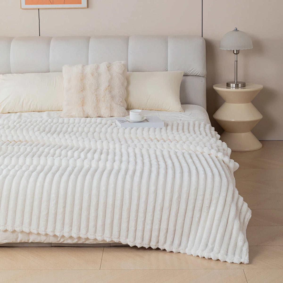 Ultra-Soft Striped Flannel Throw Blanket