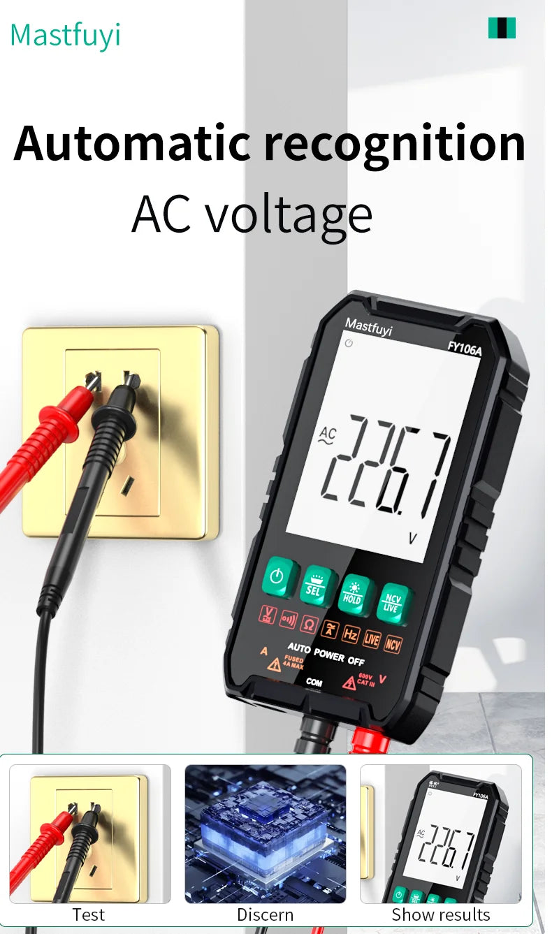 6000-Count Auto-Ranging Digital Multimeter with True RMS